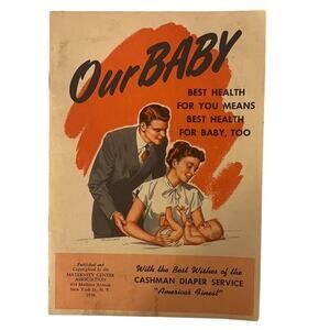 Vintage 1950 OUR BABY Booklet Maternity Center Association Ephemera Collectible